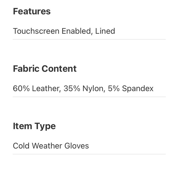 Black Leather Gloves - Picture 4 of 4